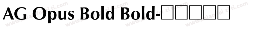 AG Opus Bold Bold字体转换